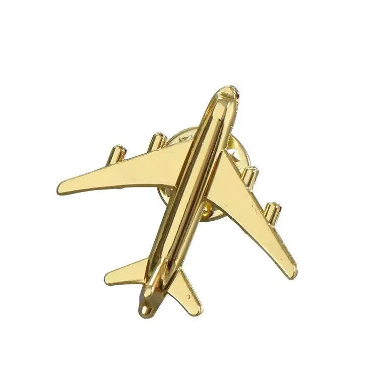 A380 Aviation Pin Garment Decoration Metal Badge Metal Airplane Lapel Pin Without Box 3D Airplane Pin