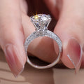 New Fine Jewelry 18K White Gold Lab Diamond Round Cut 3CT Ring Engagement Wedding Band Diamond Rings