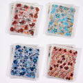 30pcs/set 15Style Each 2pcs Bronzing Butterfly Nail Sticker 5*6cm Adhesive Sticker for Nail Art Decoration Nail Decals