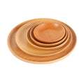 Wholesale Creative Japanese Serving Trays Eco-friendly Wood Snack Fruit Plate Wooden Tableware