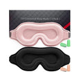 Portable Travel Sports Eye Mask with Elastic Knit Breathable Cotton Lash Super Soft Oversized 3D Hidden Nose Eyeshade for Sleep
