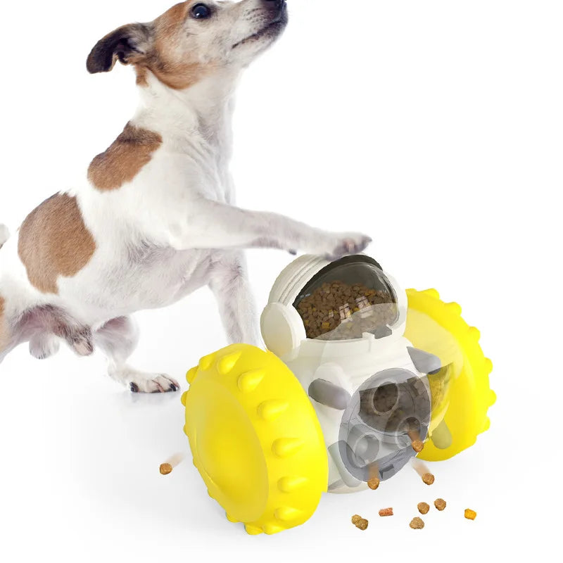 Factory OEM Custom Logo Eco-Friendly Modern Plastic Robot Tumbler Slow Food Leakage Dog Cat Interactive Pet Toy
