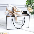 Brown Kraft Shopping Paper Bag Black Ribbon Handle for Clothing Packaging Custom Logo Printing White Paper Bag for Shoes