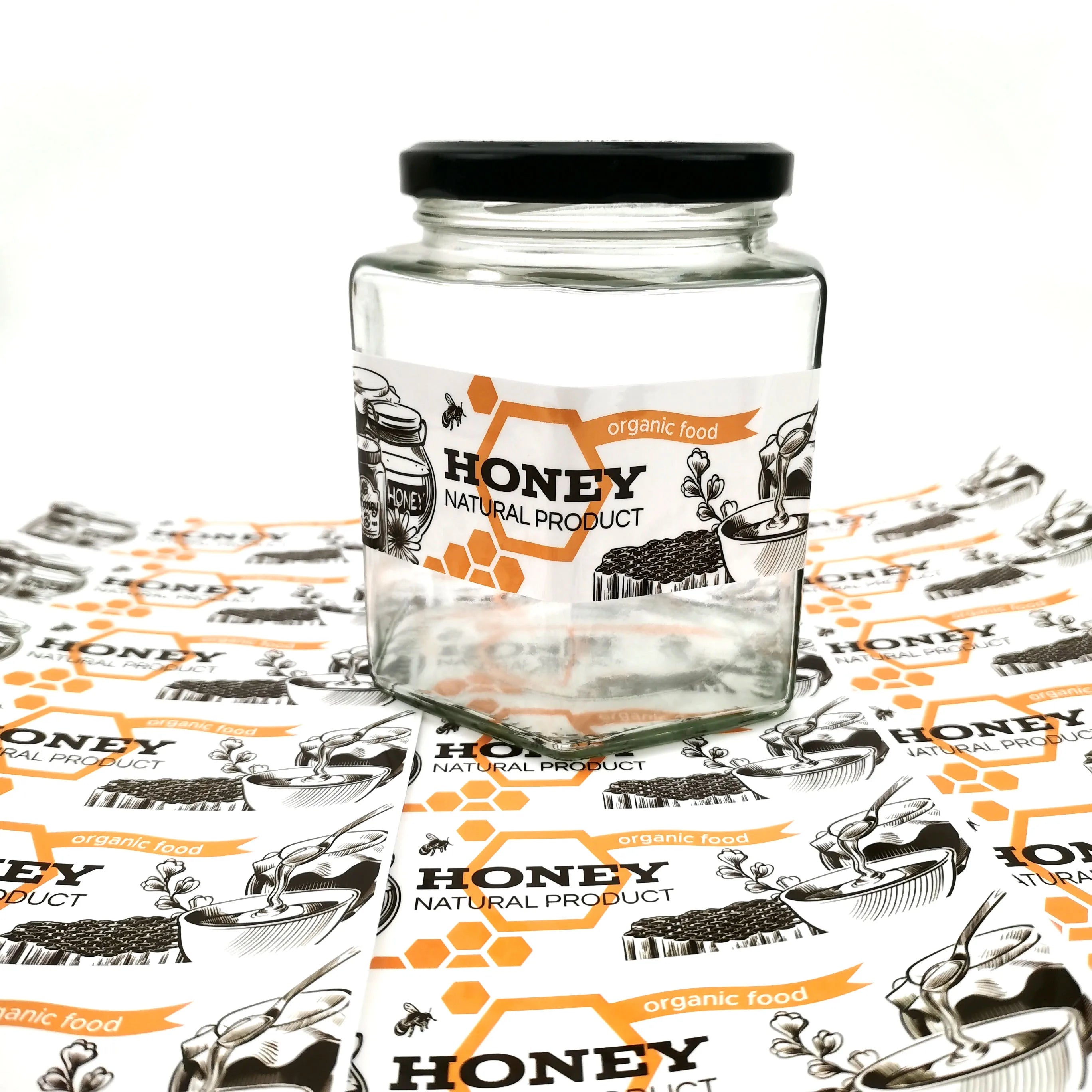 Custom Printing Logo Food Sticker Jar Glass Plastic Bottle Label Round Clear Packing Label Stickers