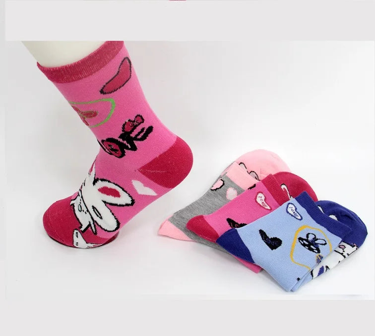 Breathable Children Cute Socks Thick Funny Cartoon Girls Socks