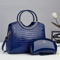 New Fashion Crocodile Pattern Women's Crocodile Pattern Mother-Child Bag Soft Waterproof Two-Piece Set Crossbody Ladies