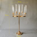 Nine-Head Pendant Unique Gold Metal Chandelier Wedding Decorative Candle Holder Lanterns & Jars for Home Decoration