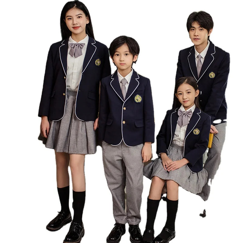 OEM ODM Custom Spring Fall Primary School Uniform British Style Children's School Uniform