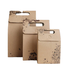 Printing Craft Kraft Paper Bags Wholesale for Shopping and Gift