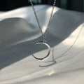 CAOSHI Manufacture Silver Gold Coating Moon Shape Pendant Necklace Fashion Design Link Chain Women Girls Necklace