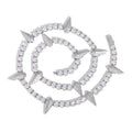 Hip Hop Men's Necklace 3D Stereo Brass Silver Plated Enamel Luminous Zircon Link Chain Geometric Daily Wear
