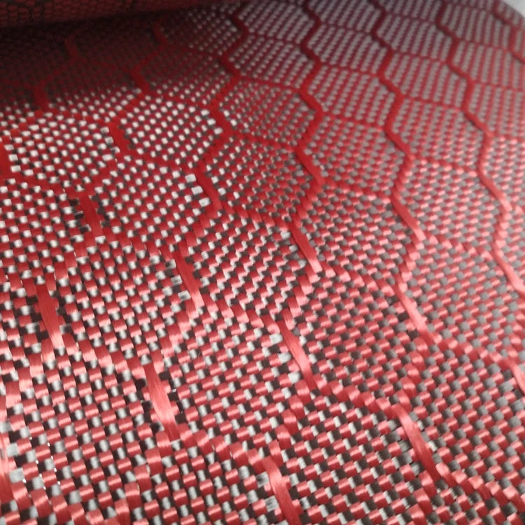 Carbon Fiber Honey Comb Weave Hexagon Carbon Colorful Kevlars Carbon Fiber Fabric