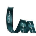 15mm Single Face 100% Polyester Satin Ribbon Digital Printed Logo for Christmas Gift Packaging Roll