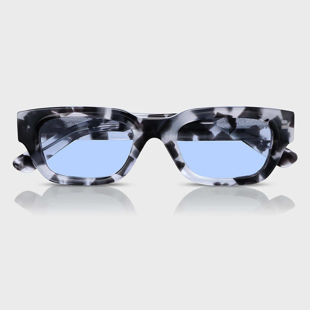 Yeetian High End Acetate Eyewear Luxury Brand Men Arctic Tortoise Rectangle Occhiali Da Sole Streetwear Sunglasses