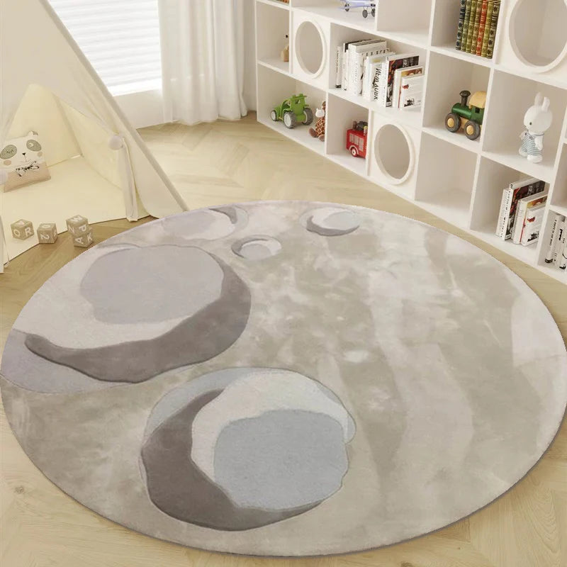 Custom Round Picnic Rug with Branding Custom Round Size Rug Hand Made Tufted Circle Carpet