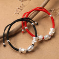 Braided Couple S990 Sterling Silver Bracelet for Men and Women Antique Woven Red Rope Bracelet Diy Bracelet Jewelry Gift
