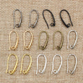 10pcs/lot 20x11mm High Quality 5 Colors Plated Brass French Earring Hooks Wire Earrings Clasps Settings Base Settings Whole Sale