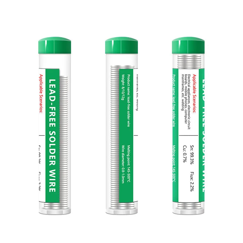Lead-free Environment-friendly Soldering Tube Tin Wire Welding Kit Solder Wire Containing Flux Rosin Core 8g 10g 12g Smooth /