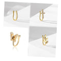 Fashion Stainless Steel Nose Ring Butterfly Leaf Zircon Nose Ring Piercing Jewelry for Gift