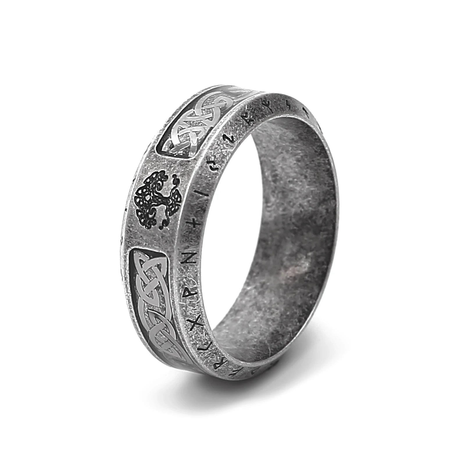 Viking Souvenir Stainless Steel Viking Ring Men Norse Myth Yggdrasil Tree of Life Viking Jewelry