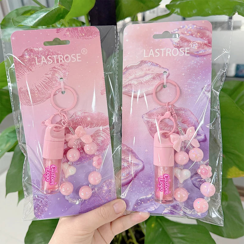 Hot Selling Hydrating Lip Oil with Chain Bracelet Tube | Glossy Finish Lip Enhancer | Personalized Lip Care OEM