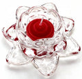 Crystal Glass Lotus Flower Candle Holders Home Decor Big Tealight Candle Stand Holder Candlestick Decor