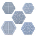C-0413 DIY crystal glue dropping mould hexagonal jigsaw puzzle family ornaments silica gel mould