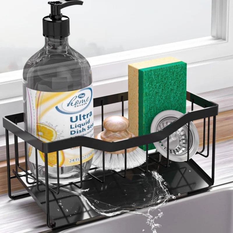 Kitchen Sink Caddy Sponge Holder Stainless Steel Standing Type Metal Accessory