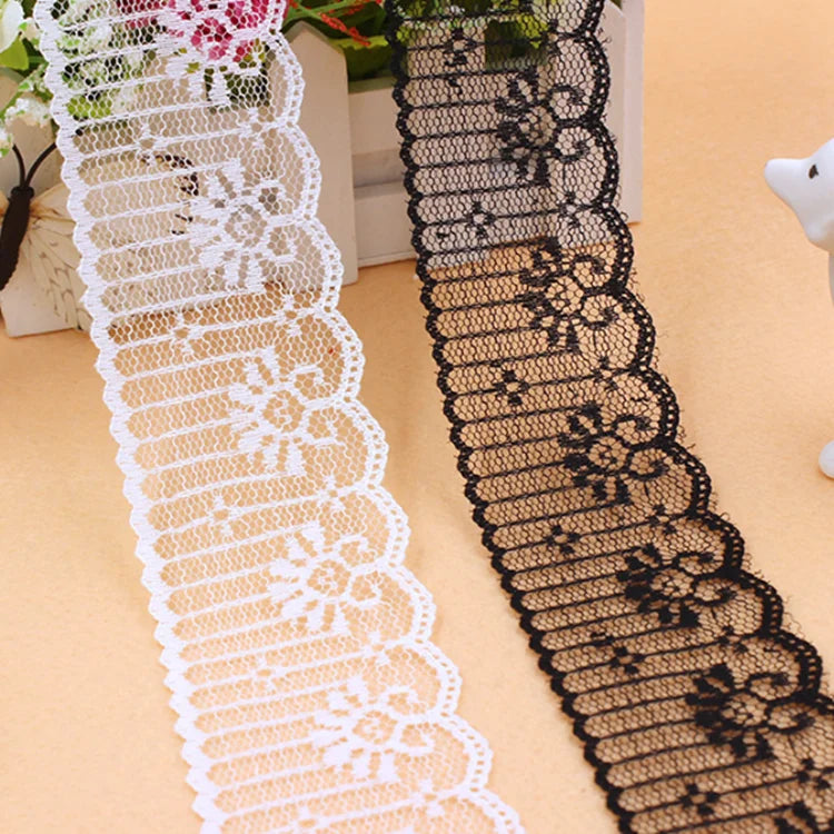 Wholesale 5cm Garment Accessories Embroidery Trim Lace White Embroidered Luxury Sewing Custom Lace Trim Trimming for Garment