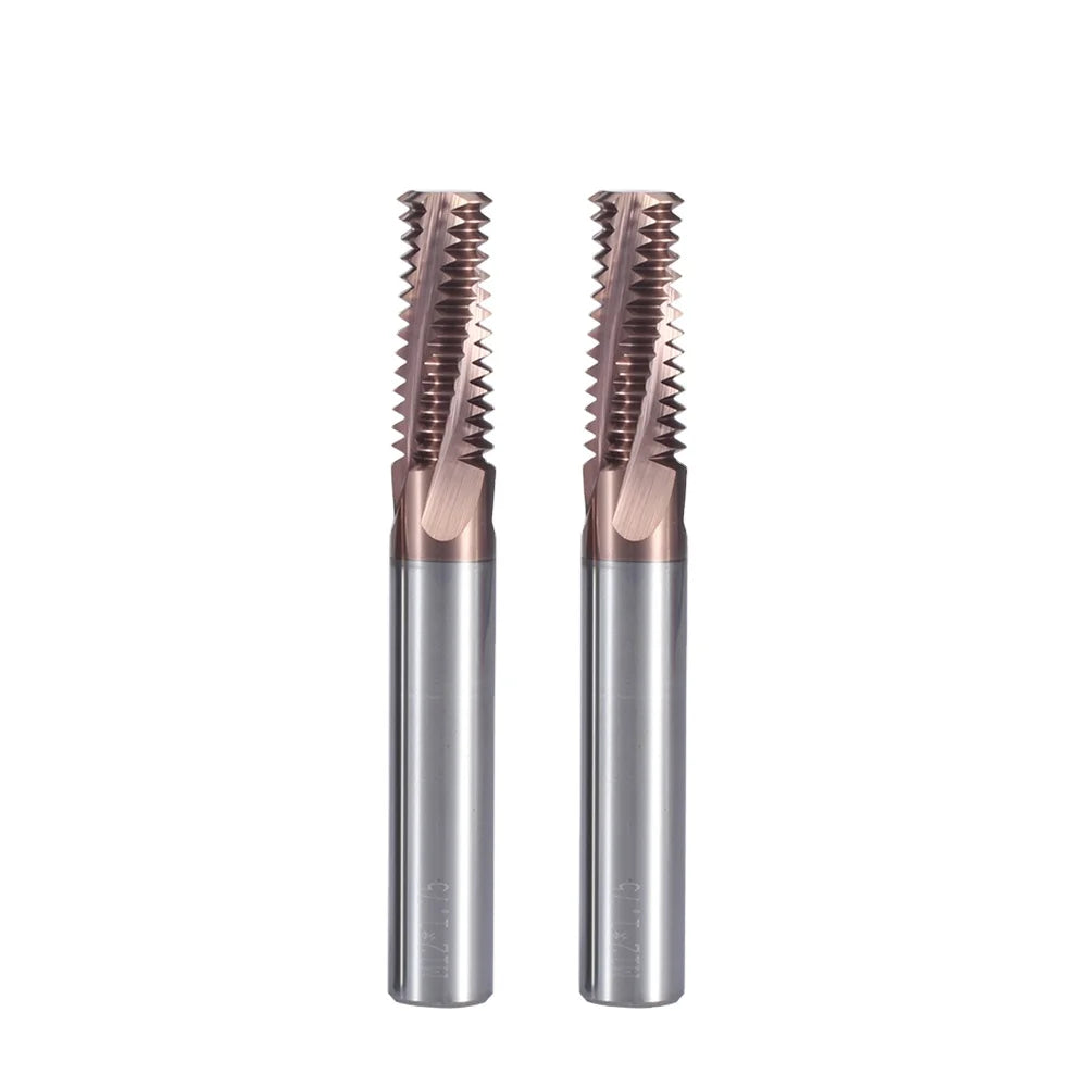 JR165 CNC Cutting Tool M1.2 - M12 Tungsten Solid Carbide Thread End Mill Milling Cutter for MDF Steel