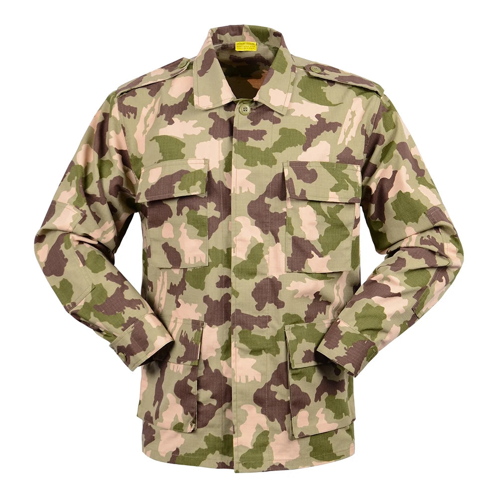 Tactical Wear Nigeria Desert Camo Uniform Breathable Woven Fabric