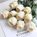F234 Custom  Silk Flowers Rose Single Stem Faux Rose Artificial Wedding De Fleurs Decorative Rose Flower for Wedding
