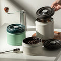 Stainless Steel Airtight Coffee Bean Storage Container Sealed Anti-moisture Vacuum Tea Nut Jar Canister Exhaust Cereals Tank