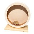 Wooden Eco-Friendly Modern/Classic Silent Swivel Wheels Chewing Toy for Hamsters Mice Small Pets Interactive Movement Helps