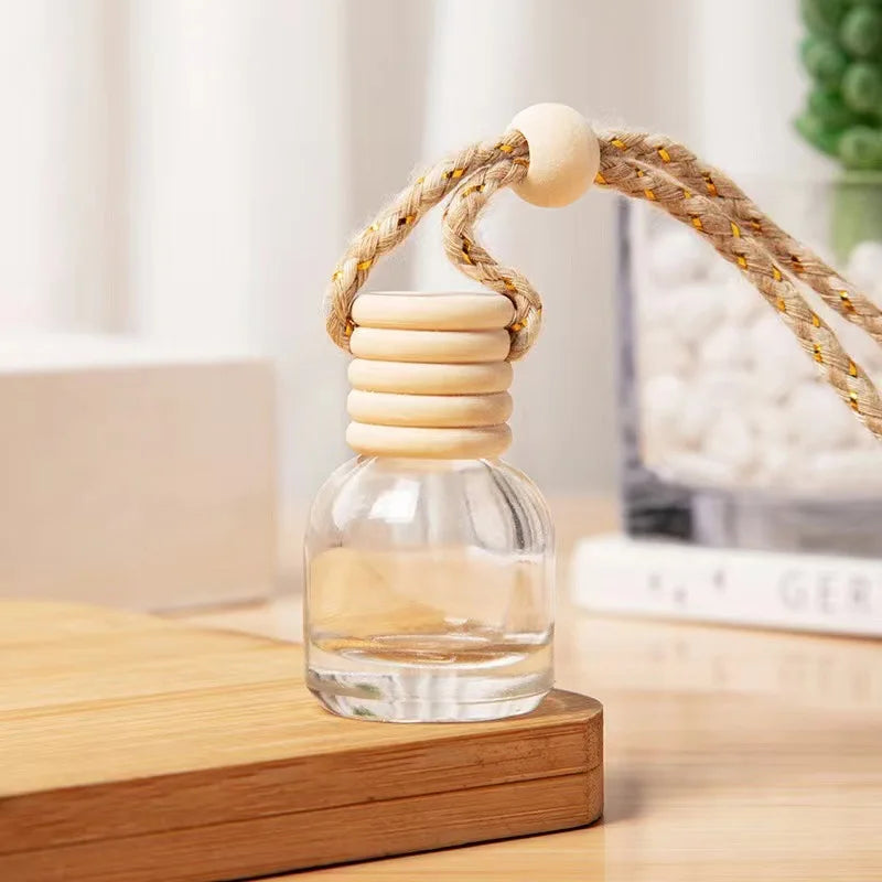Wholesale Custom Empty 10ml Glass Car Air Freshener Perfume Bottle Bullet Shape Car Diffuser Bottle