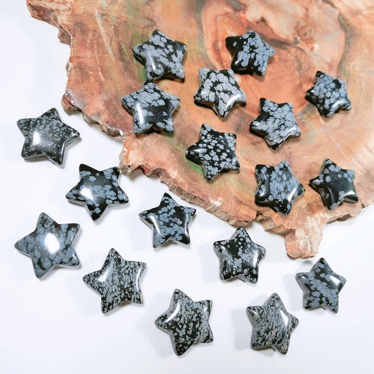 Huiying Natural Hot Sale Healing Crystals Star Black Labradorite Stones Crafts