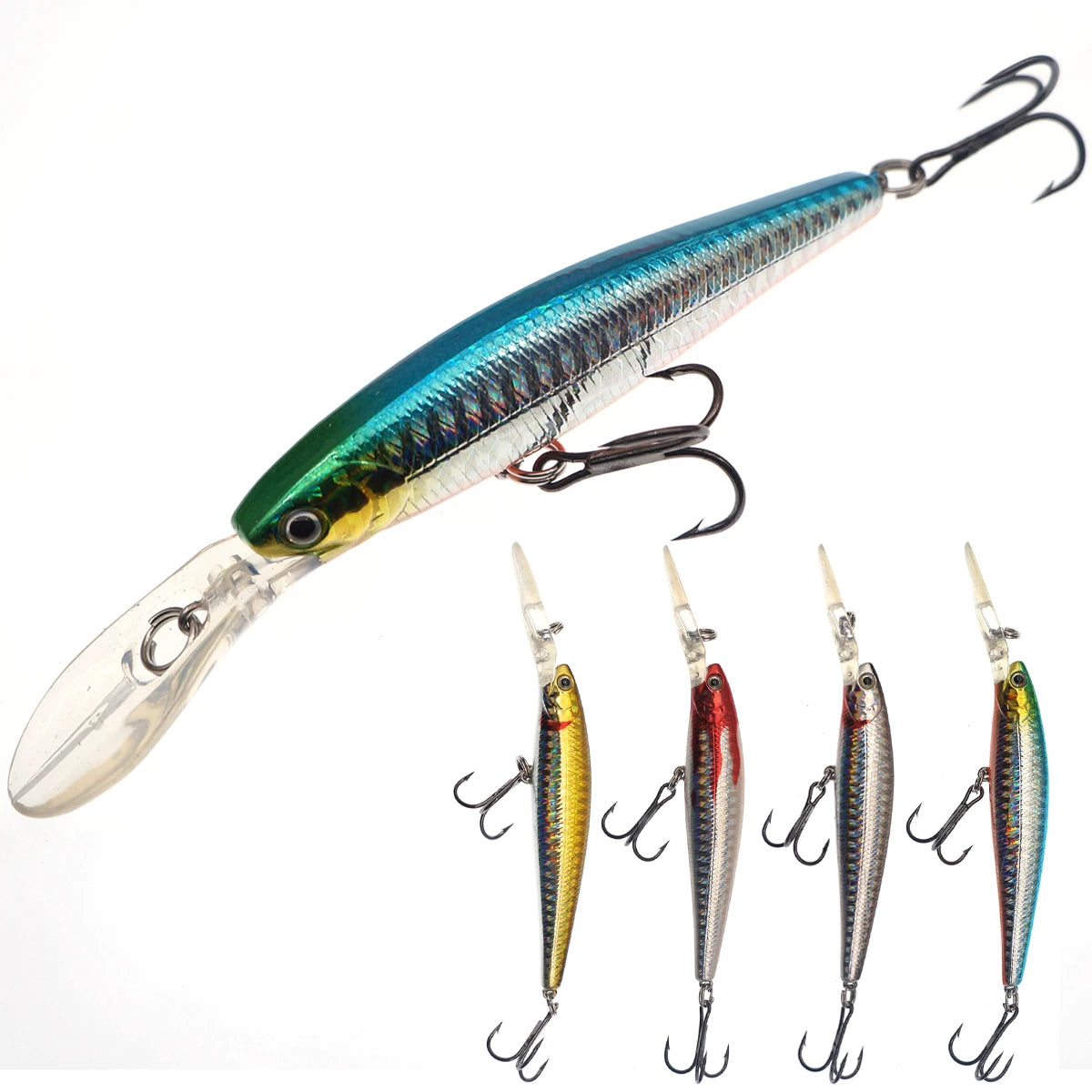 Aurora Blue OEM Long Cast Hard Lure Minow 100mm 15g Freshwater Saltwater Bait Hard Fishing Minow Lure 101DD