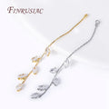 Wholesale DIY Earring Accessories 18K Gold Plated Delicate Zircon Cubic Long Tassel Charms Earring Findings Women Earrings