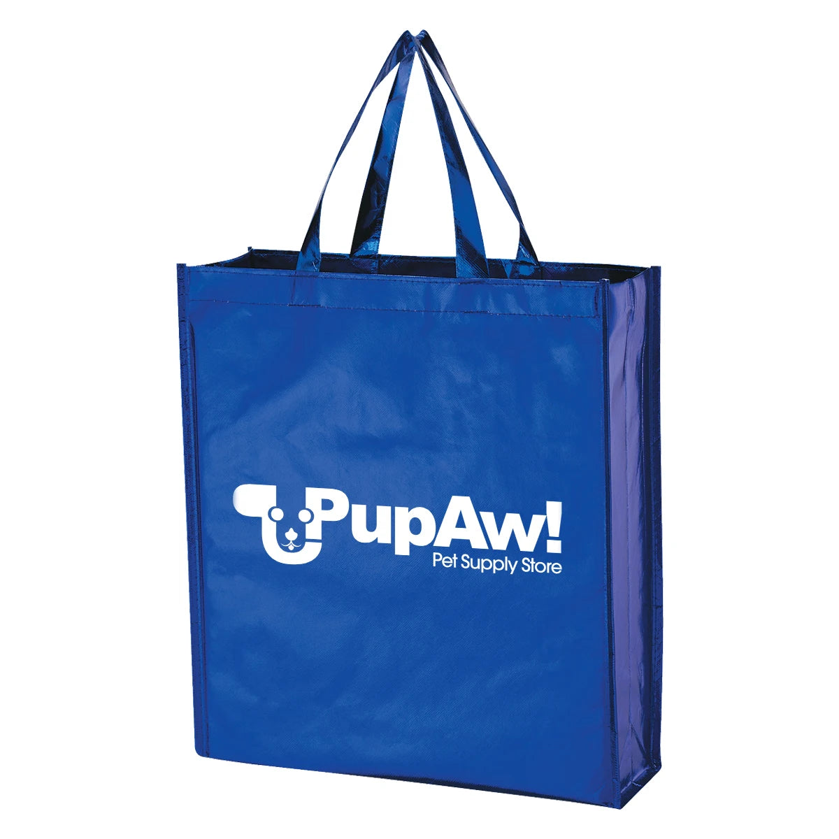 Ruth Custom Logo Printed Eco-Friendly Metallic Non-Woven Laminated Medium Tote Bag Low Price Shopping Bag with Letter Pattern