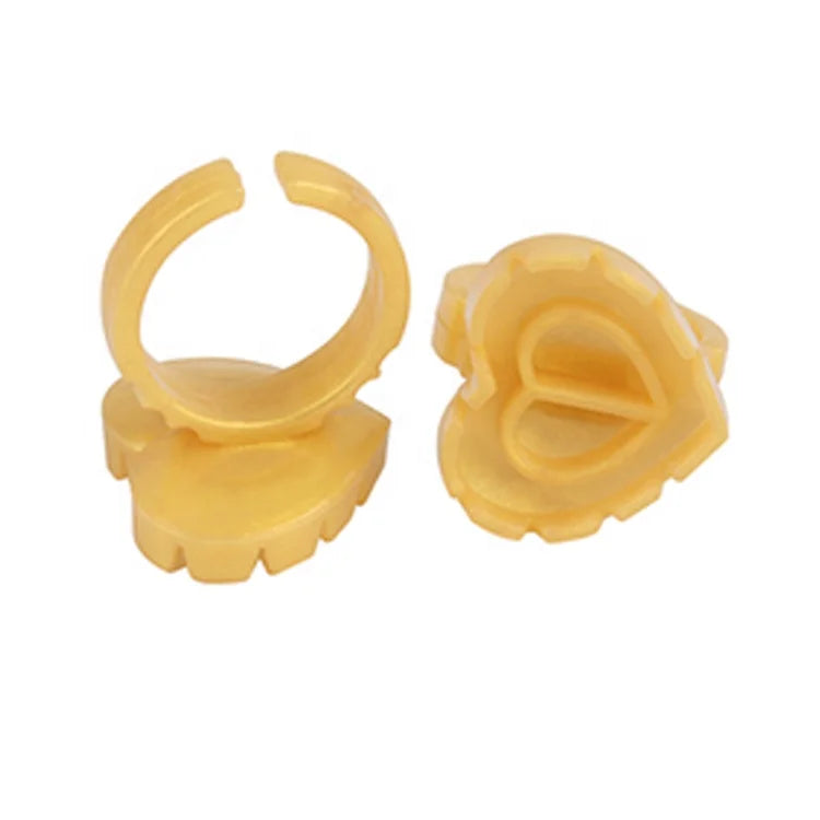 Heart Shape Eyelash Glue Rings Cups Disposable Eyelash Extension Glue Quick Blossom Cup Tattoo Ink Holder Ring