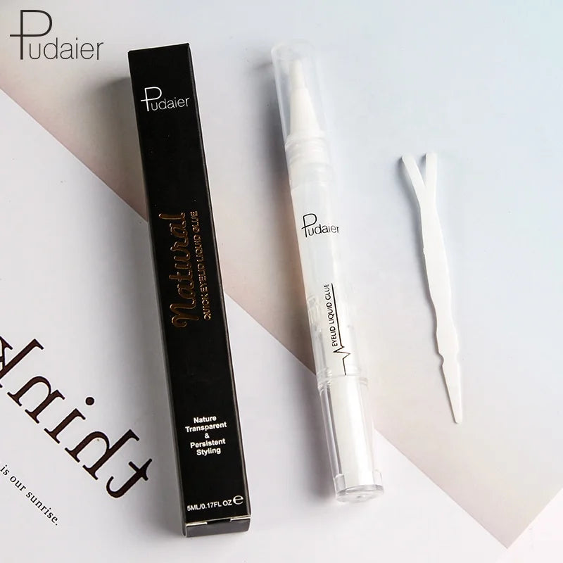 Pudaier Long Lasting Beauty Makeup Eyelid Glue Wholesale Private Label Long Lasting Transparent Eyelid Glue