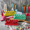 J10-151 Valentine's Day DIY Resin Crafts Casting Epoxy Resin Mold Xoxo Cupid Big Letters Silicone Candle Molds