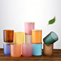 C-0353 DIY Candle Jar Color Frosted Glass Container Aromatherapy Empty Jar Romantic Candlestick in Bedroom
