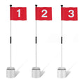 Low Price No MOQ Nylon Oxford Heavy Duty Fabric Ground Campaign Hole Cup Pin Double Sided Custom Mini Master Stick Golf Flag