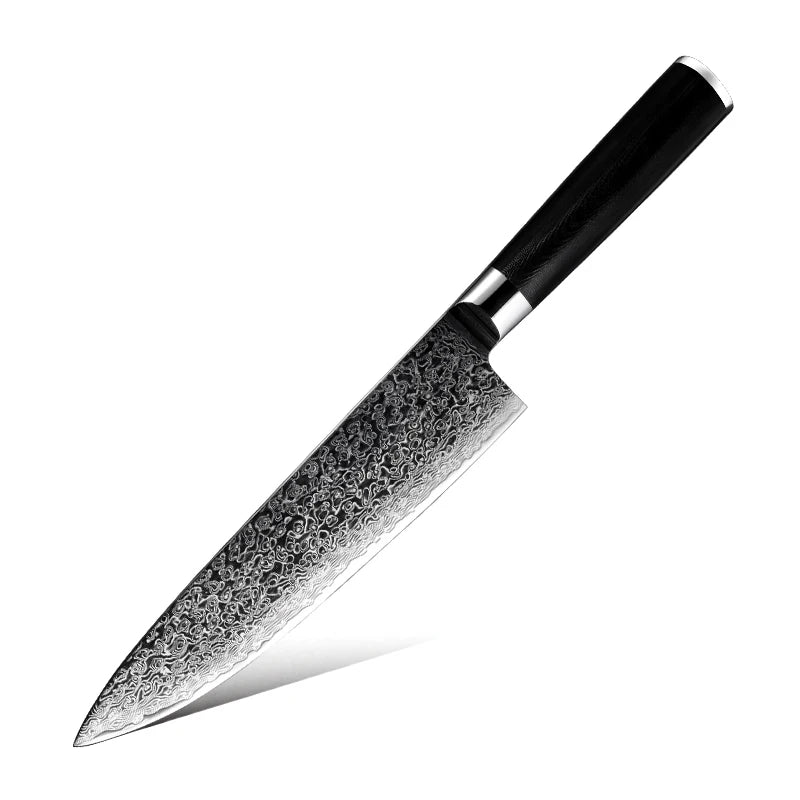 Grandsharp 8 Inch Professional Japanese Damascus Steel with G10 Handle Kitchen Chef Knife Gyuto Butcher Knives