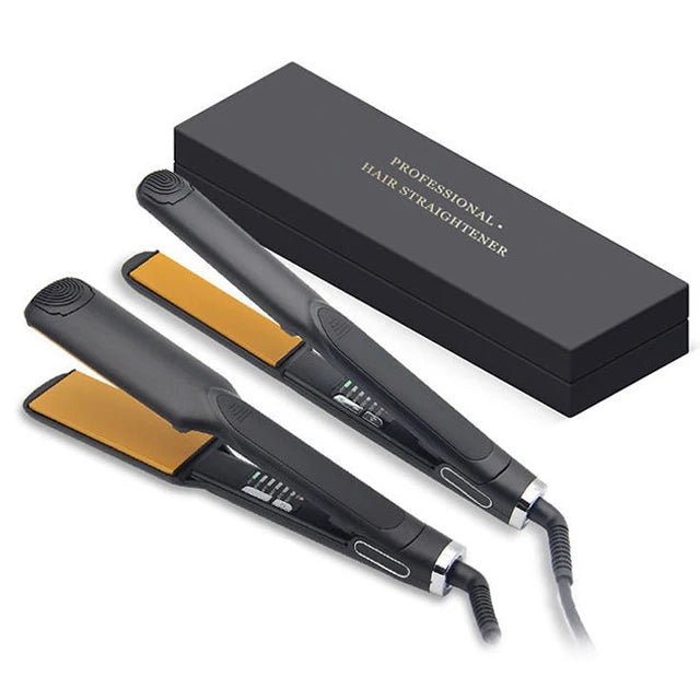 2023 New Nano Titanium Karatin Treatment 250 Degree Iron Hair Straightener for Very Curly