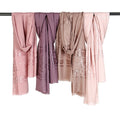 Many Flowernew Spring Summer Travel Chevron Stripe Print Infinity Jersey Cashmere Pashmina Shawl Logo Tassel Hidden Pocket Scarf