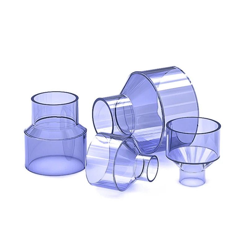 YIFENG UPVC Transparent Pipe Fittings Large and Small Head Reducer Direct Water Pipe 6 Accessories Upvc Pipe