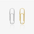 FUAMAY Fashion Jewelry 18K Gold Plated 925 Sterling Silver Paperclip Earrings With Earrings