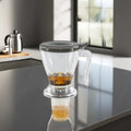 Customized Portable Eco-Friendly PC Tea Maker Set Smart Magic Bottom Dispensing with Leaf Pattern Tray for Coffee and Drinks